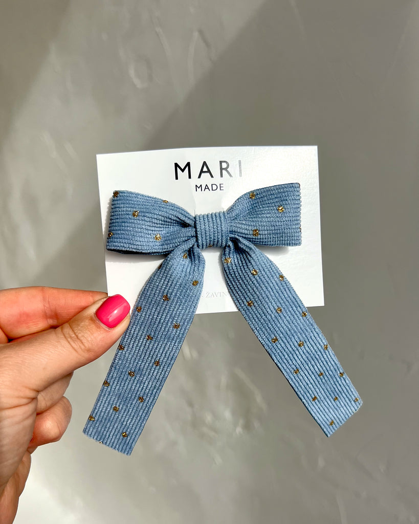 Baby bow plaukų segtukas Soft Blue